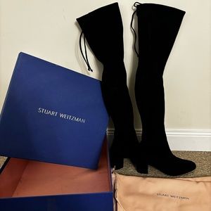 Stuart Weitzman suede heeled over the knee boots